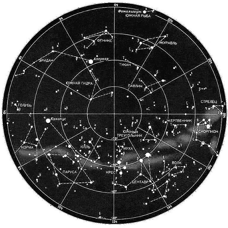 Карта звездного неба северного полушария